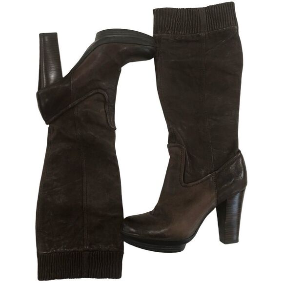 FRYE Leather Scrunch Brown Boots, Size 6.5 - Picture 11 of 12